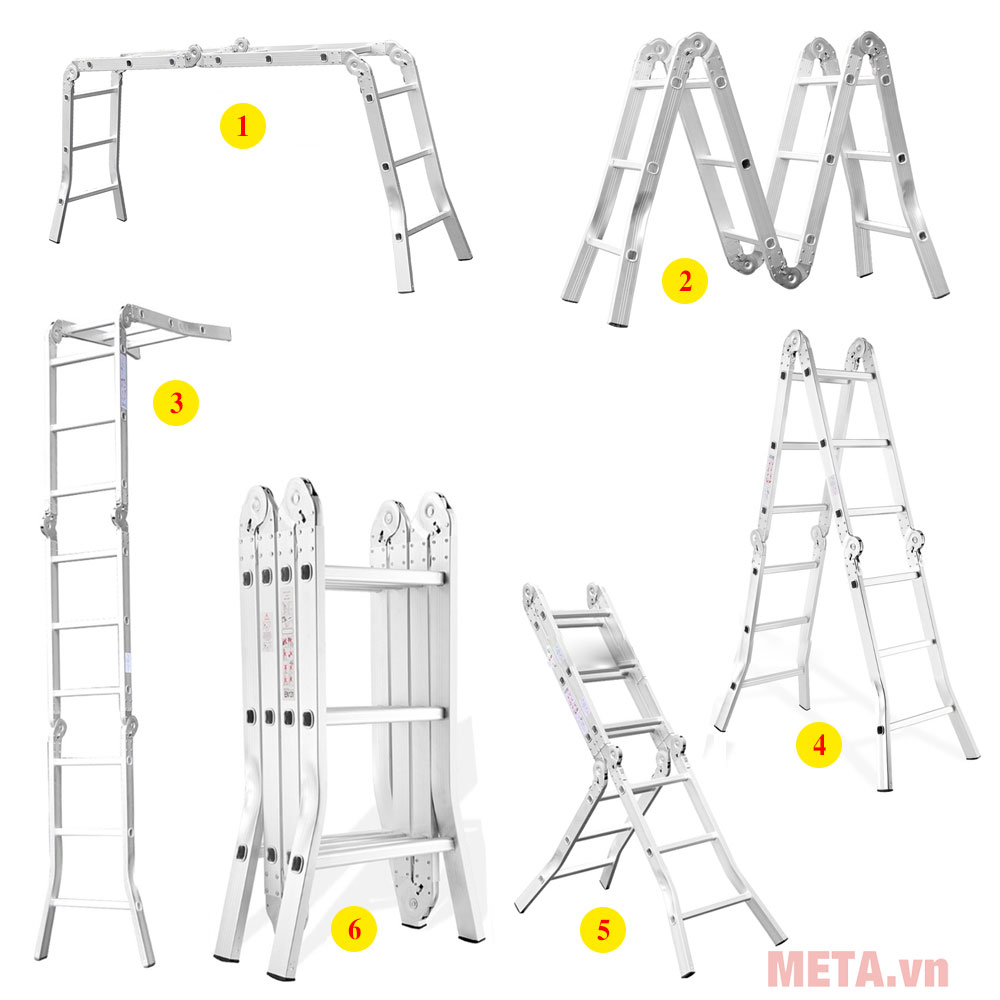 Thang nhôm gấp 4 đoạn Sumika SK 603