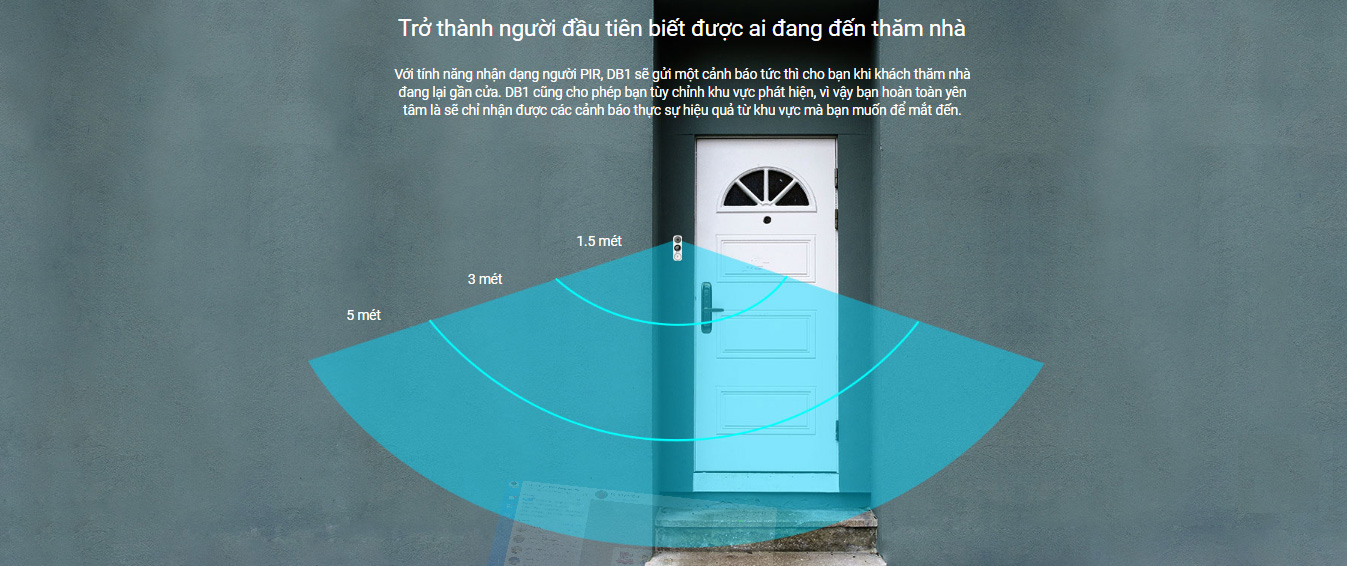 Camera chuông điều chỉnh linh hoạt phạm vi phát hiện