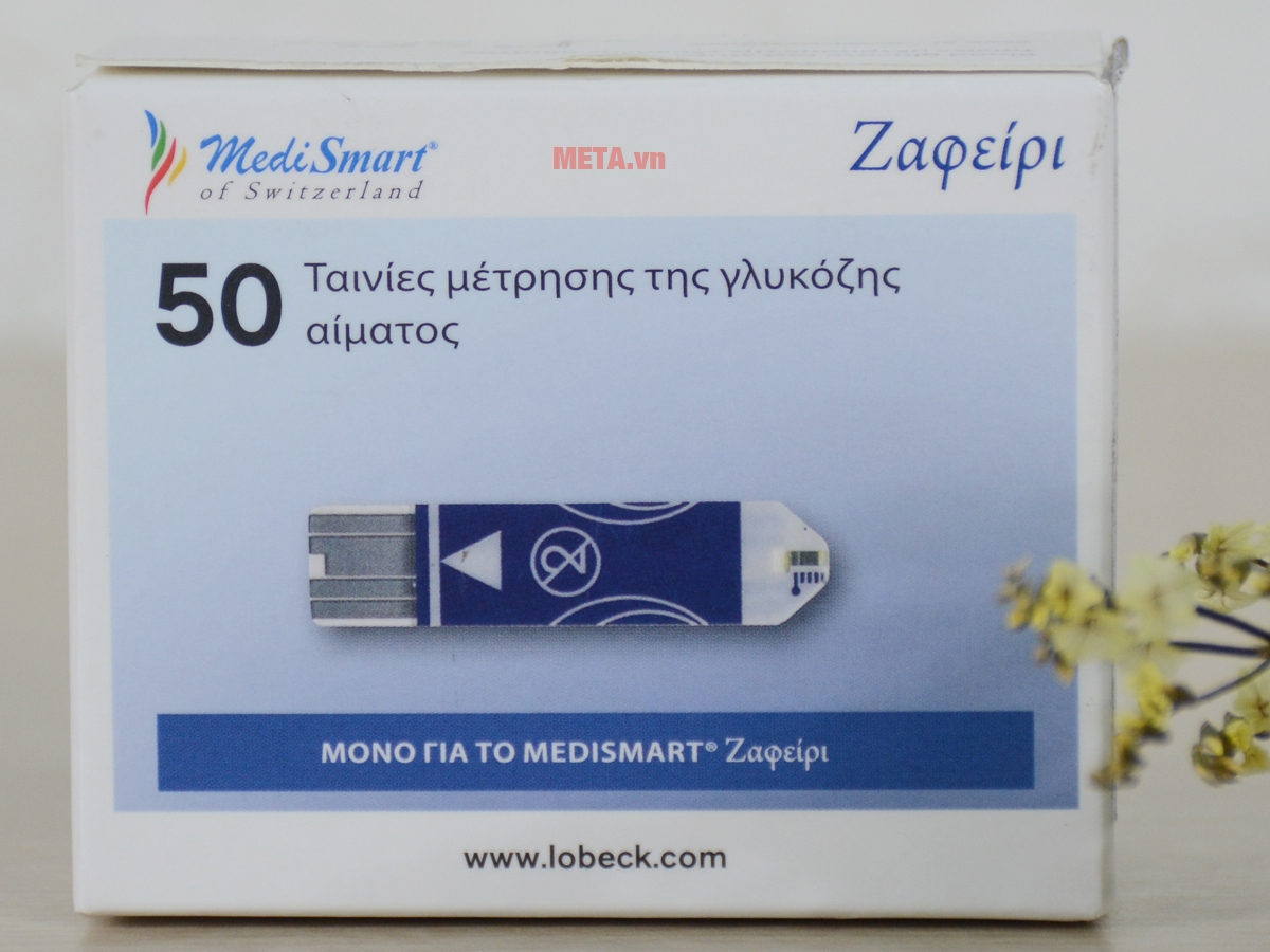 Que thử của máy đo đường huyết MediSmart Sapphire (hộp 50 que)