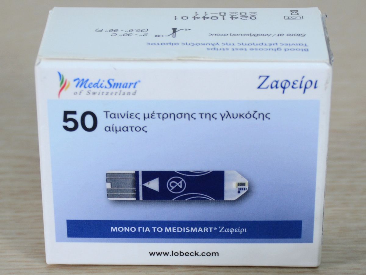 Que thử của máy đo đường huyết MediSmart Sapphire (hộp 50 que)
