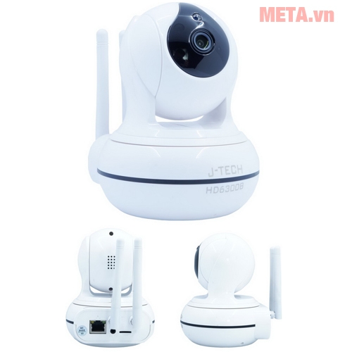 Cổng LAN kết nối phía sau Camera 360 độ J-Tech HD6300B