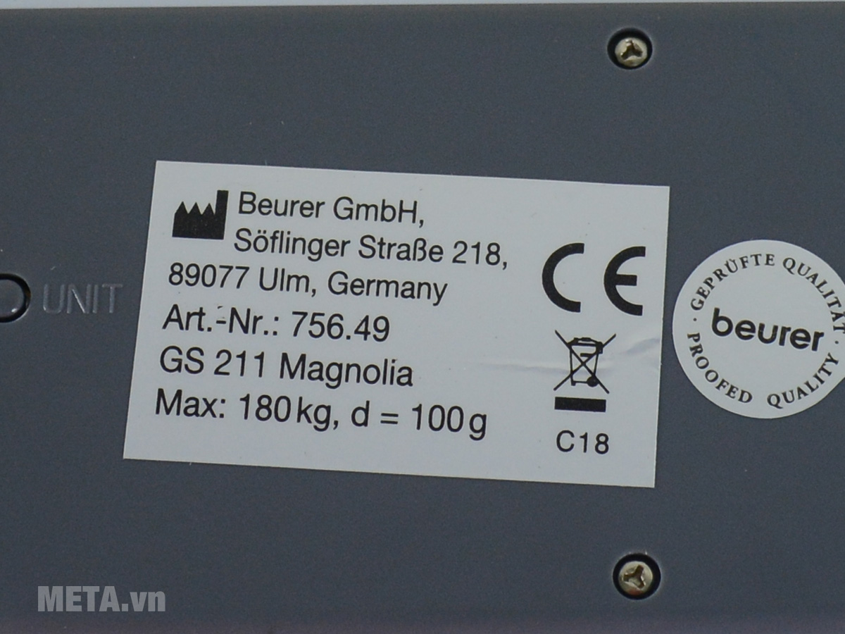 Cân điện tử mặt kính Beurer