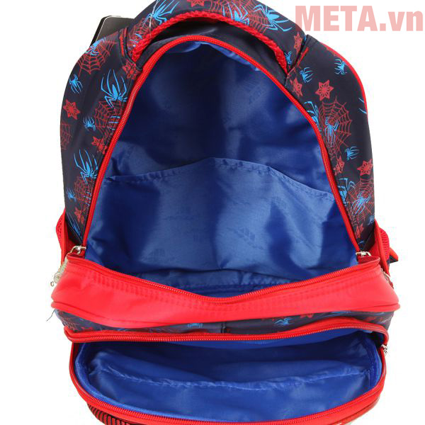 Balo học sinh cấp 1 Miti 1062M Người nhện có 3 ngăn Balo học sinh cấp 1