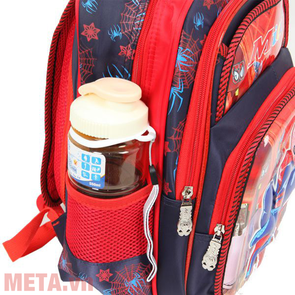 Balo học sinh cấp 1 Miti 1062M Người nhện có túi lưới Balo học sinh cấp 1 Miti