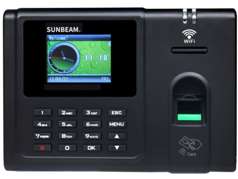 Máy chấm công vân tay và thẻ Sunbeam J366