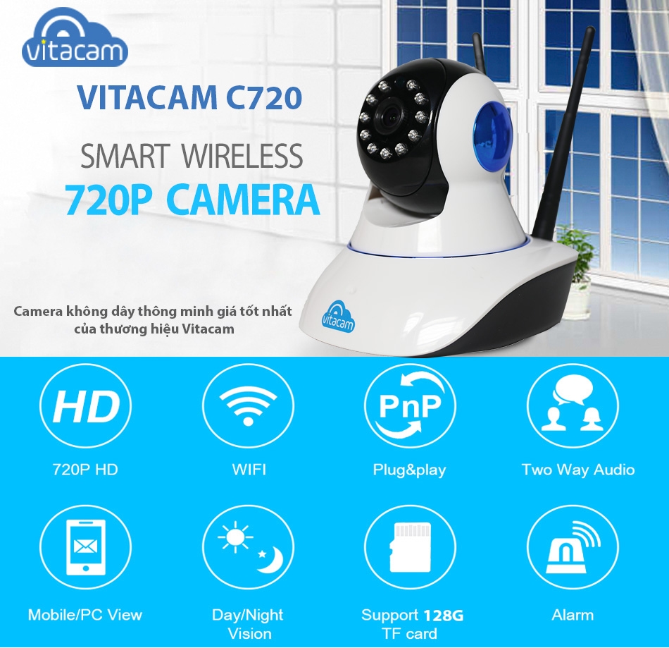 Các tính năng đặc biệt cửa camera không dây Vitacam C720