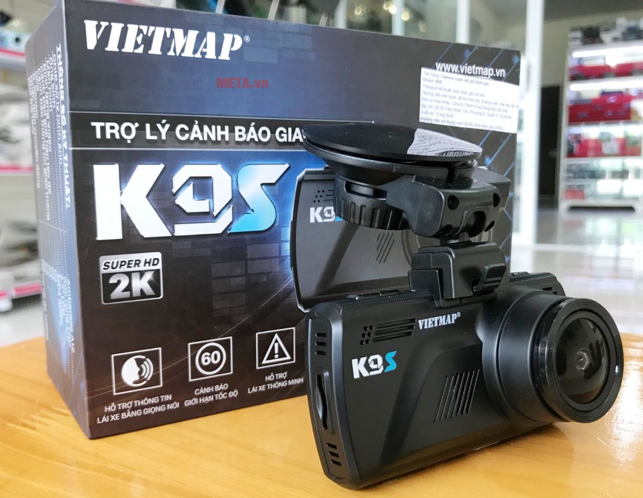 Hình ảnh cùng vỏ ngoài camera hành trình Vietmap K9S