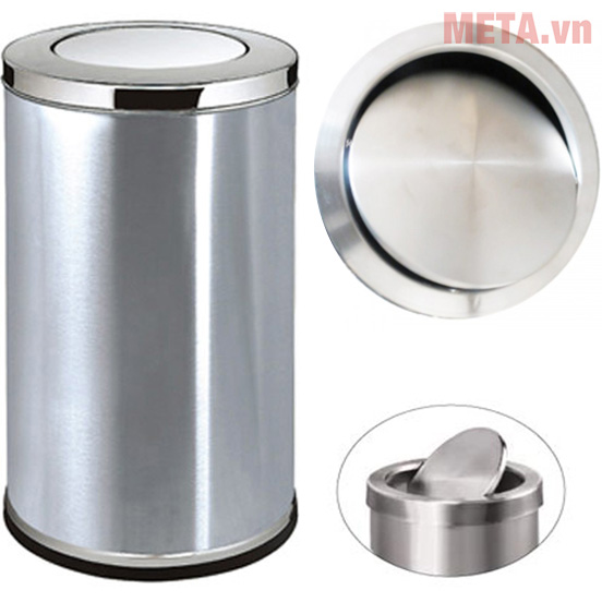 Thùng rác inox nắp bập bênh