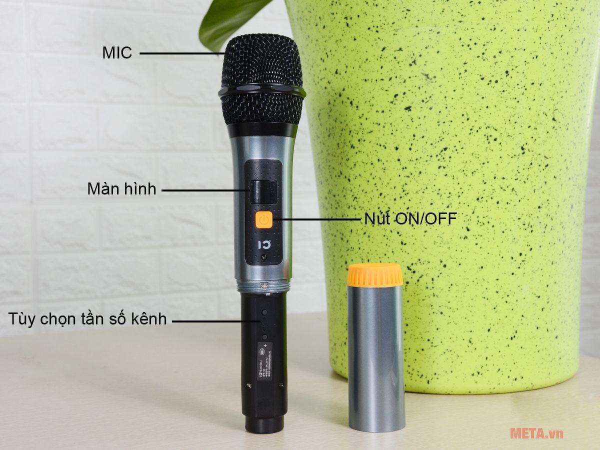 Cấu tạo của MIC không dây đi kèm