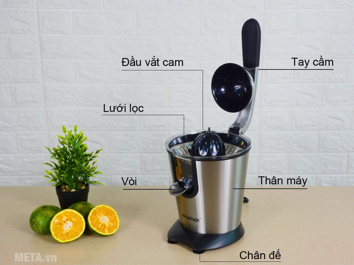 Cấu tạo máy vắt cam Steba ZP2