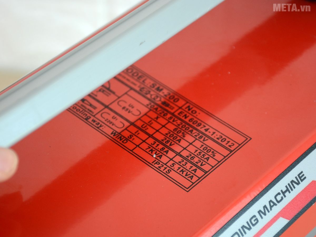 Một số thông số kỹ thuật của máy hàn Oshima Mosfet SM-200
