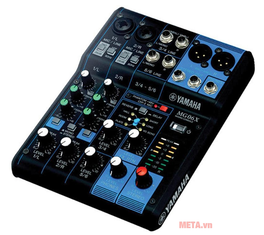 Mixer Yamaha MG06X cung cấp 6 ngõ đầu vào