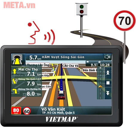 Thiết bị dẫn đường Vietmap B50 cảnh báo giao thông bằng giọng nói