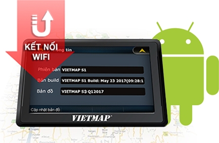 Thiết bị dẫn đường Vietmap B50 hỗ trợ kết nối wifi, cập nhật thông tin giao thông chính xác