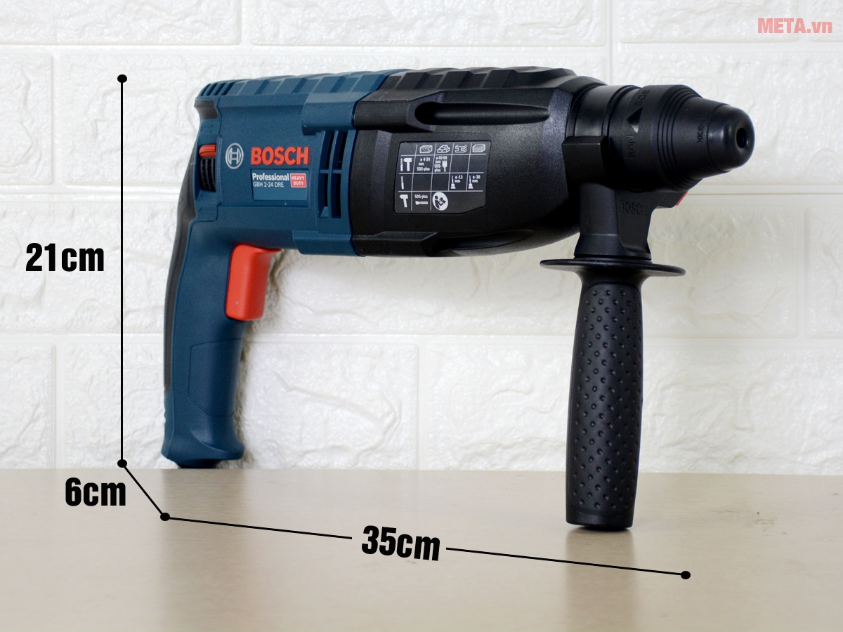 Máy khoan búa Bosch GBH 2-24 DRE có tay cầm phụ 