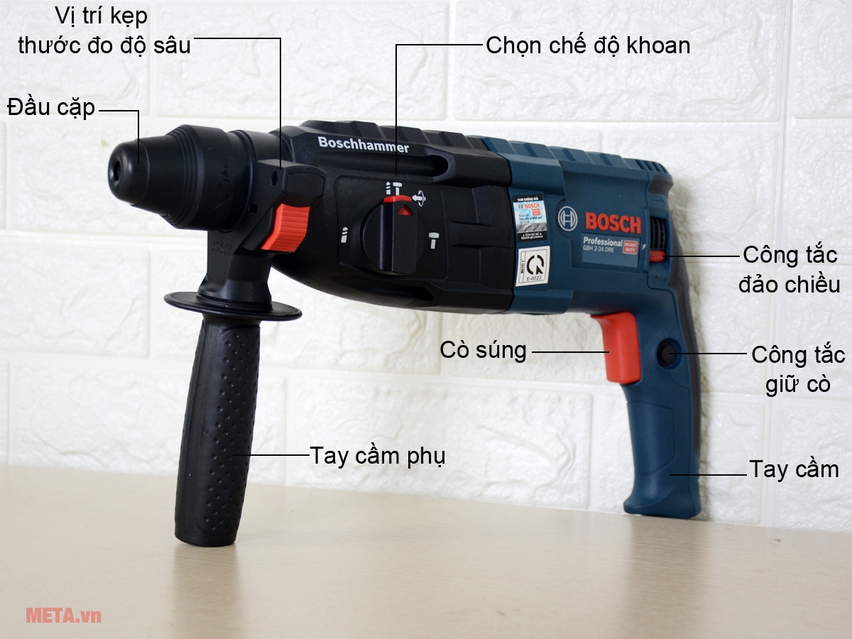 Cấu tạo máy khoan búa Bosch GBH 2-24 DRE 