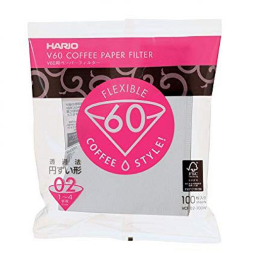 Giấy lọc cà phê Hario V60 VCF-021 (100 tờ/túi, 2 - 4 cups)