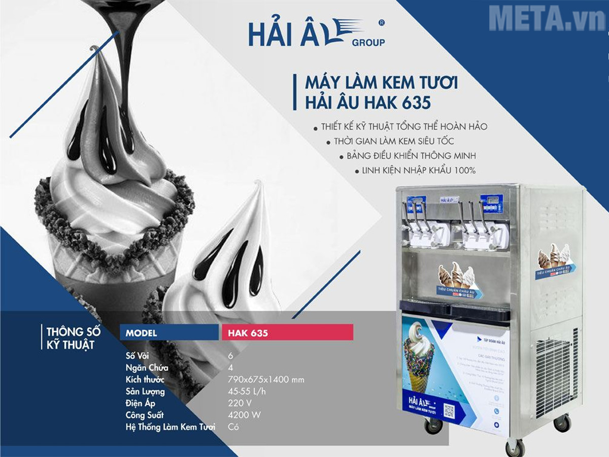 Máy làm kem tươi Hải Âu