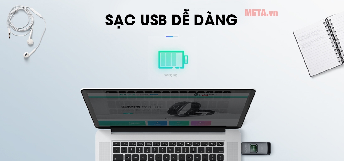 Sạc dễ dàng qua USB