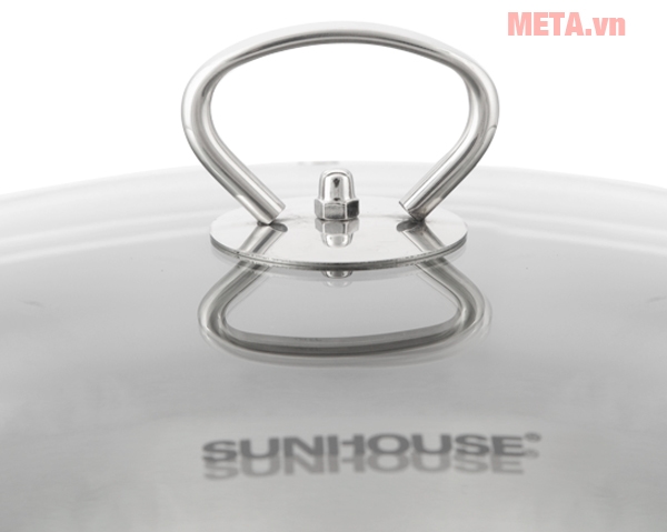 Nồi luộc gà inox 3 đáy Sunhouse SH28LG có núm bằng inox