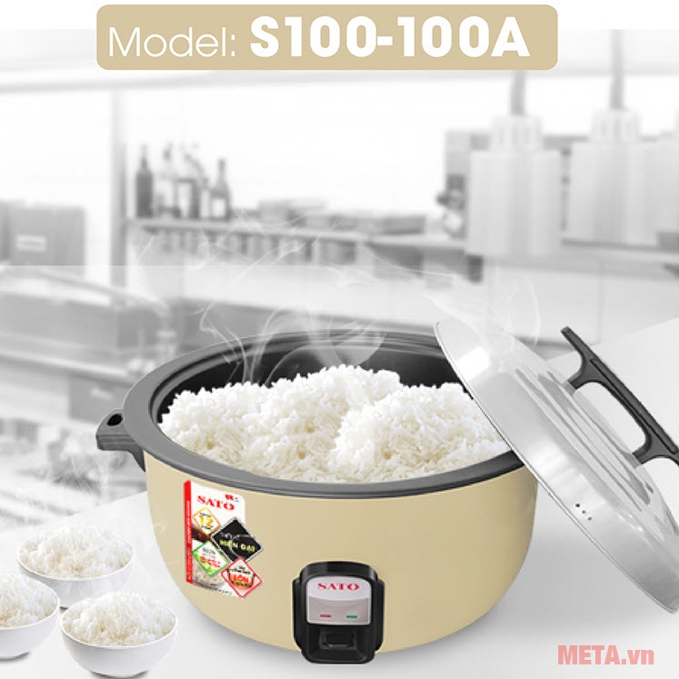 Nồi cơm điện Sato VN-S100-100A dụng tích 10 lít