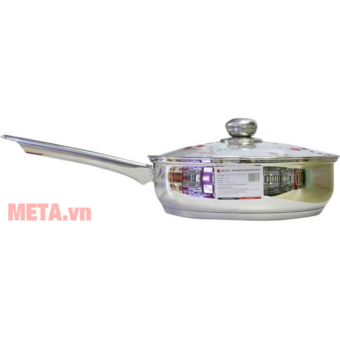 Chảo xào inox trơn KOMPLET Elmich 2353138 26cm (không chống dính)