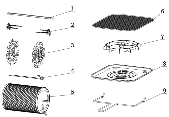 Phụ kiện của Nồi chiên không dầu 