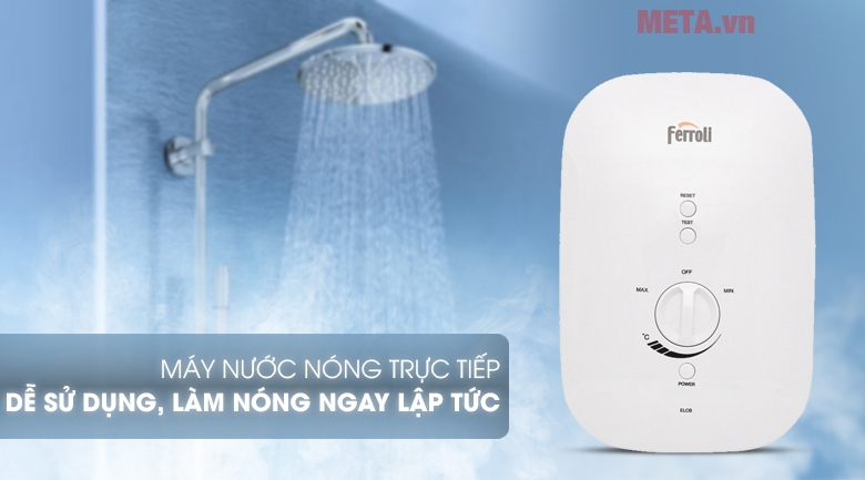 Máy nước nóng màu trắng 