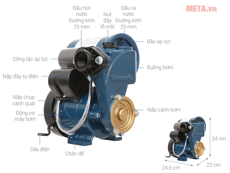 Cấu tạo Máy bơm nước tăng áp