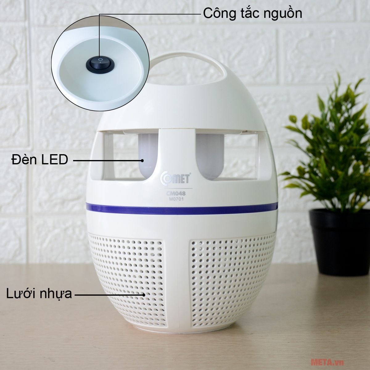 Cấu tạo đèn diệt muỗi đa năng CM048