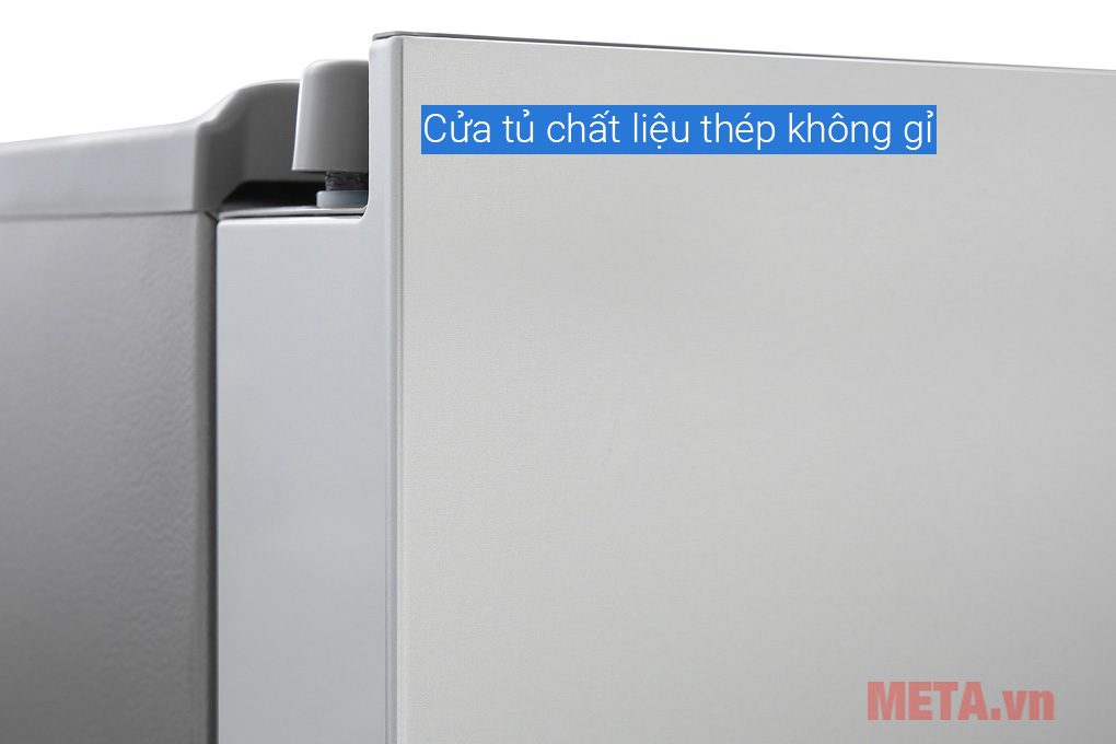 Cửa tủ làm bằng thép không gỉ bền bỉ, ít bám bẩn