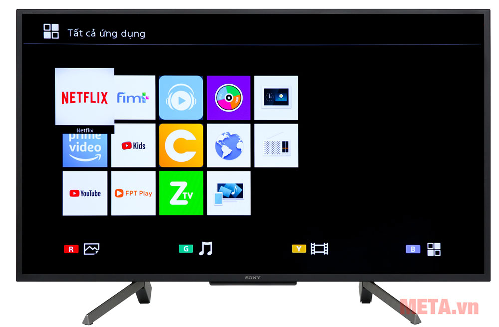 tivi Sony 43 inch KDL 43W660G có kho ứng dụng khổng lồ