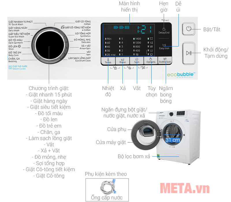 Các chương trình của máy giặt