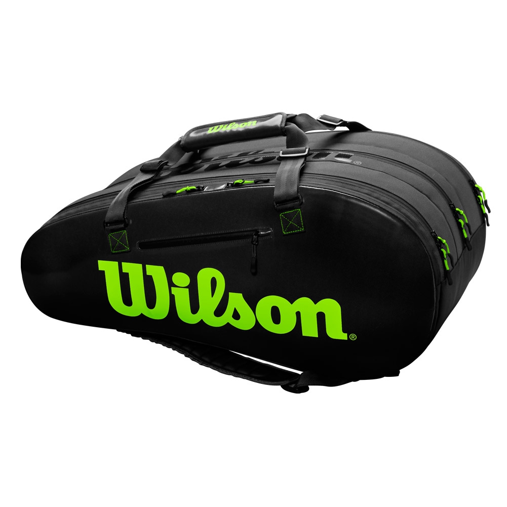 Túi tennis Wilson Super Tour 3 Comp Charco/Green WR8004101001