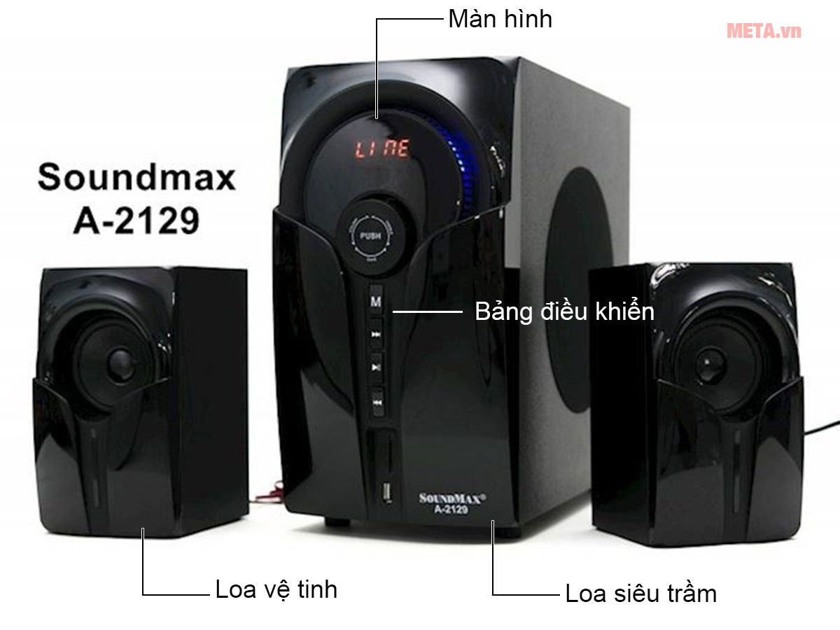 Cấu tạo loa Bluetooth Soundmax A2129