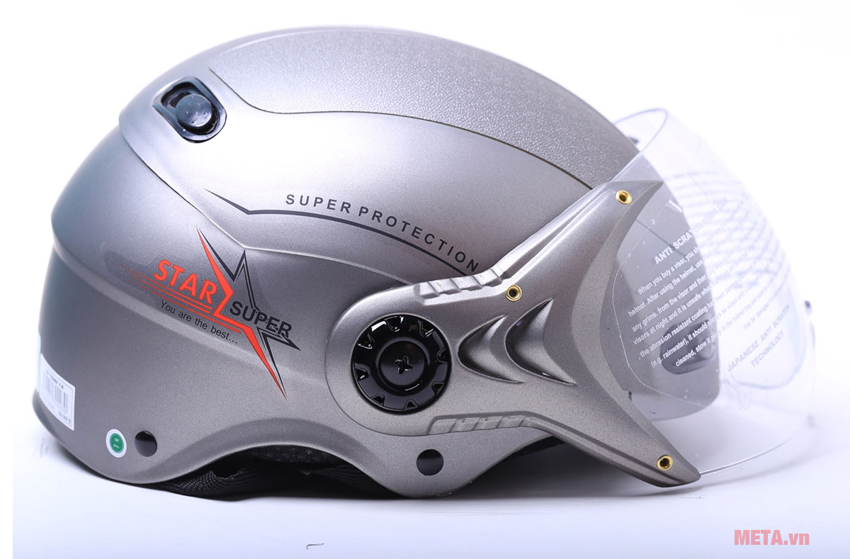 Mũ bảo hiểm màu xám