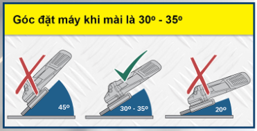 Sử dụng máy mài góc đúng cách