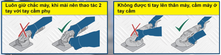 Máy mài góc có tay cầm phụ