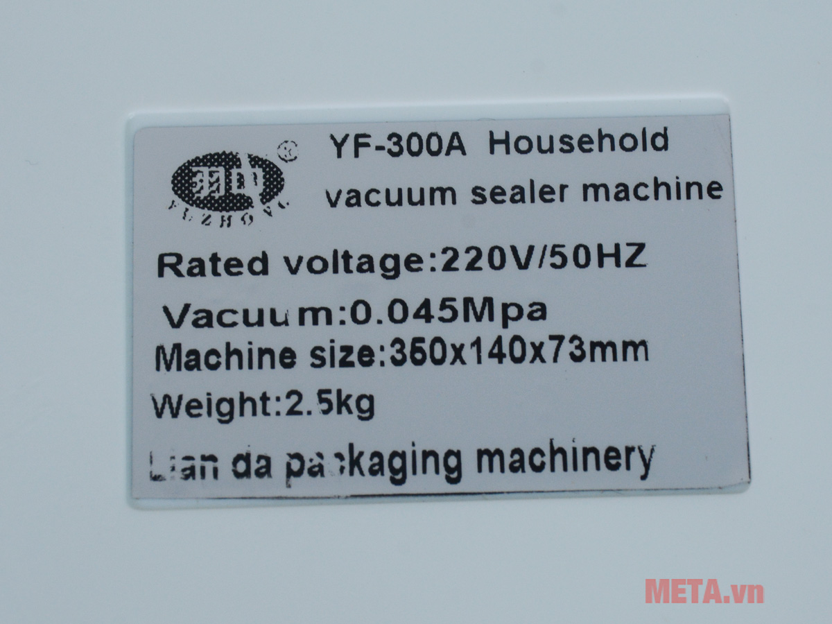 Máy hút chân không gia đình DZ-300A (không kén bao bì)
