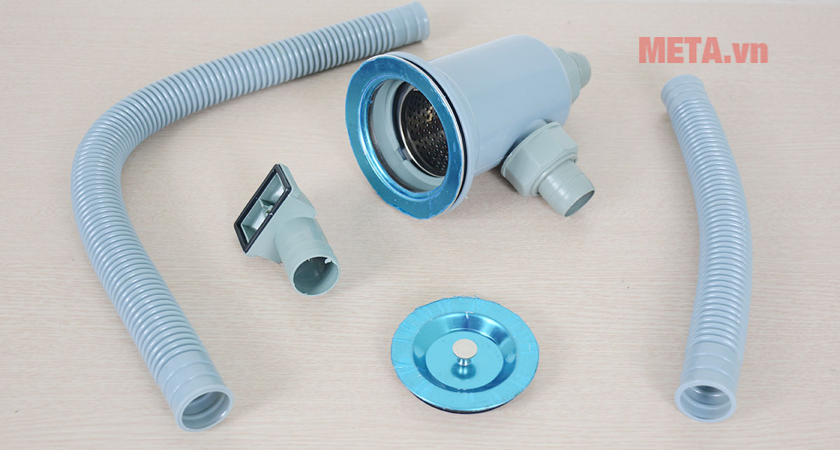 Phụ kiện đi kèm theo bồn rửa bát chén sơn hà