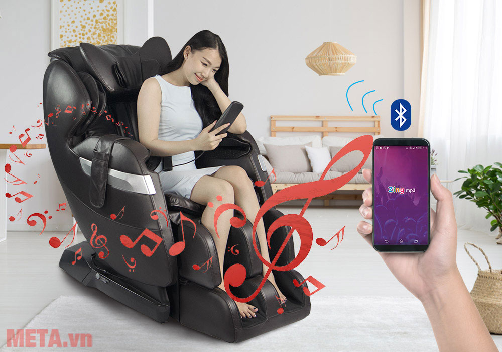 Ghế massage hỗ trợ kết nối Bluetooth