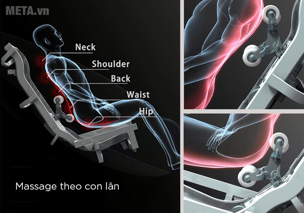 Ghế massage theo con lăn