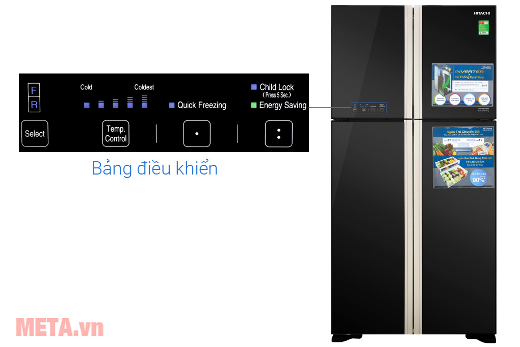 Tủ lạnh side by side Hitachi