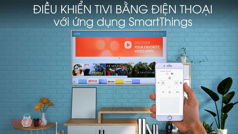 Điều khiển tivi bằng điện thoại thông qua ứng dụng thông minh