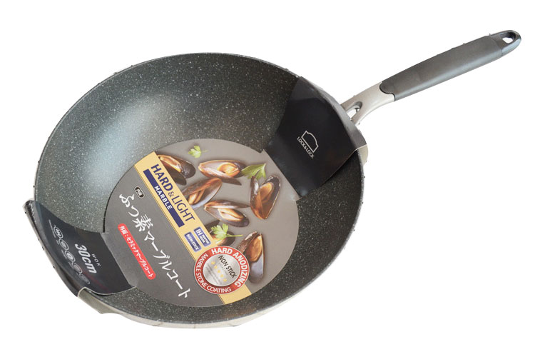 Chảo nhôm sâu lòng siêu chống dính Cookplus Hard&Light Marble LHB9305-IH 30cm