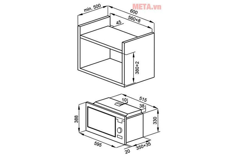 Lò vi sóng Amica AMM25BI