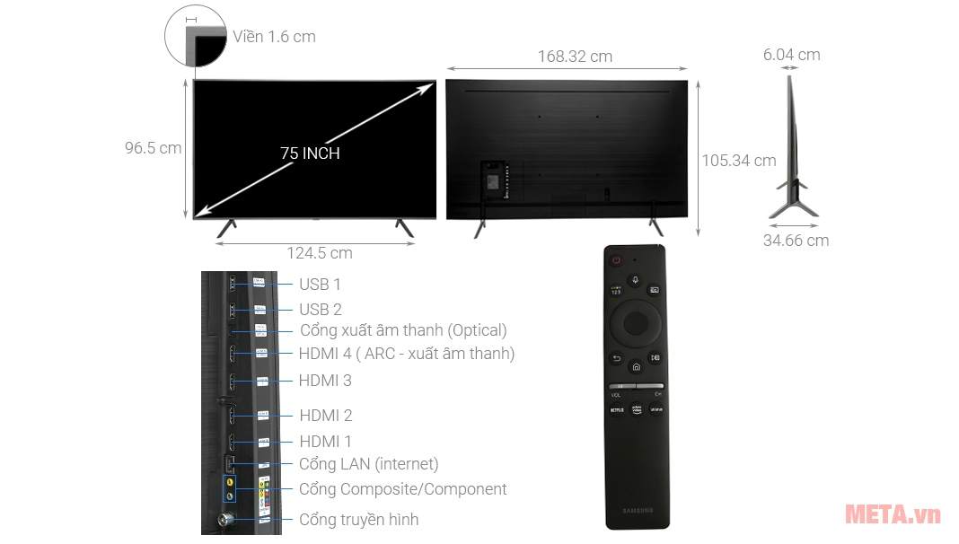 Tivi QLED Samsung 4K 75 inch QA75Q65R 