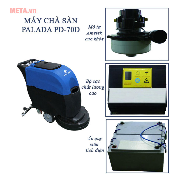 Máy chà sàn liên hợp Palada PD-70D