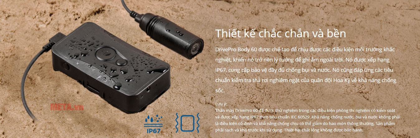 Transcend có thiết kế chắc chắn, vỏ ngoài chống nước hiệu quả, giúp máy được bền bỉ cho các hoạt động ngoài trời