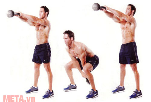 Bài tập Two Arm Kettlebell Swing